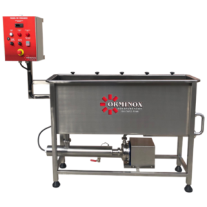Lavadora de Garrafas em aço inox AISI-304 garante higienização e possui bomba de recirculação, aquecimento elétrico ou a vapor e painel digital, sendo ideal para indústrias que buscam produtividade e qualidade na limpeza de garrafas.