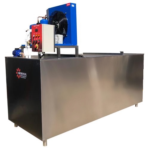 Banco de gelo tanque em aço inox com sistema de refrigeração para pasteurização